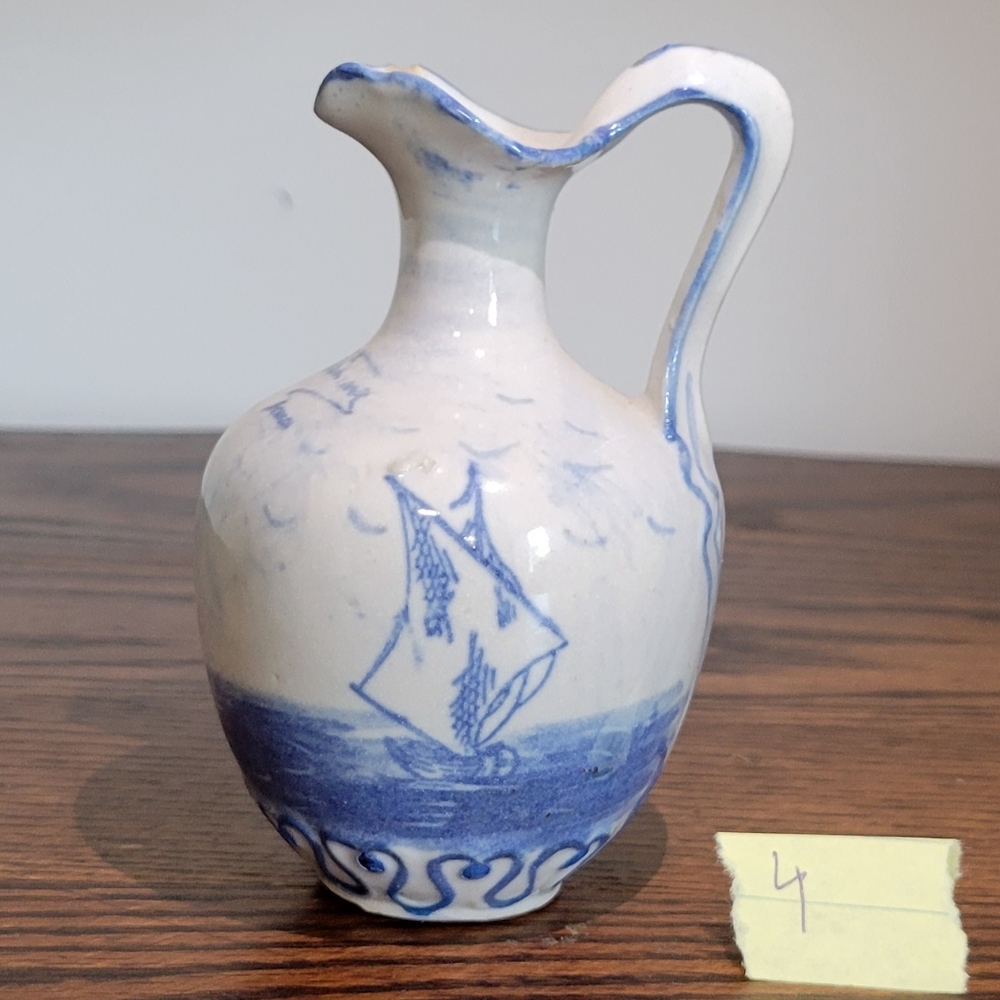 Vintage French Art Pottery Decanter